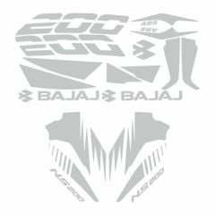 Bajaj Pulsar Ns 200 Beyaz Sticker Set