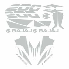 Bajaj Pulsar Ns 200 Beyaz Sticker Set