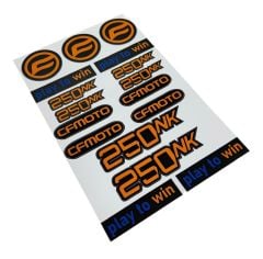 Cf Moto NK 250 Uyumlu Turuncu 17 Parça A4 Sticker Seti