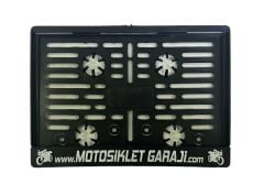 Lisanslı Motosiklet Garajı Plakalığı Beyaz