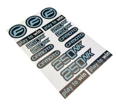 Cf Moto NK 250 Uyumlu Mavi Siyah 17 Parça A4 Sticker Seti