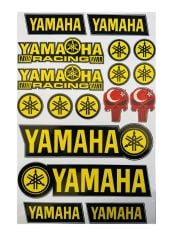 Yamaha Racing Sarı 17 Parça A4 Sticker Seti