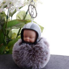 MTS Gray Puffy Anahtarlık