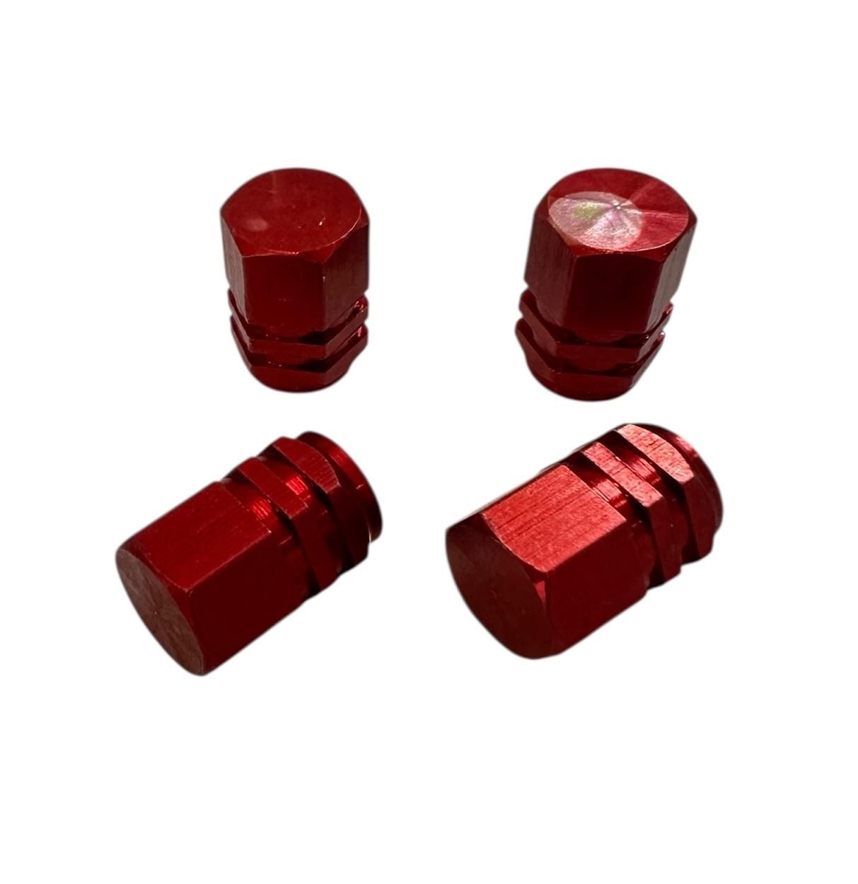 Motogaj Alüminyum Sibop Kapağı 4' lü Takım Kırmızı