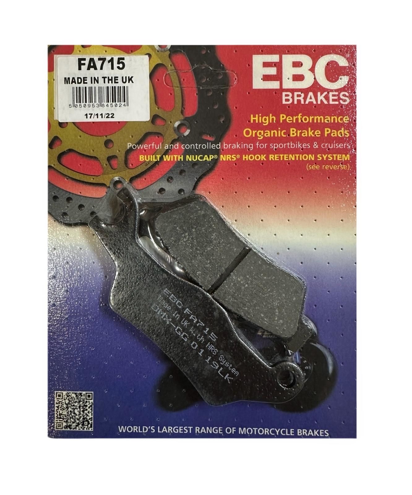 EBC FA715  Fren Balatası Orjinal