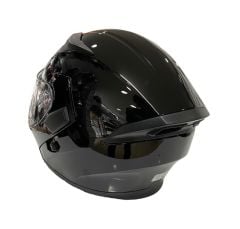 Jk-21 902 Güneş Vizörlü Çene Açılır Kask Parlak Siyah