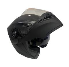 Jk-21 902 Güneş Vizörlü Çene Açılır Kask Mat Siyah
