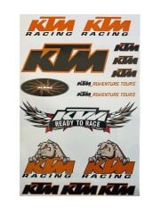 Ktm Turuncu Siyah 15 Parça A4 Sticker Seti
