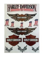 Harley Davidson 13 Parça A4 Sticker Seti