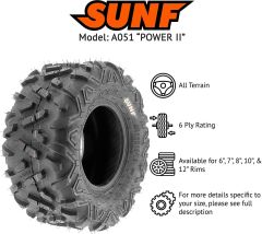 SunF 16x8-7 A051 Power II 6 Kat Atv Lastiği