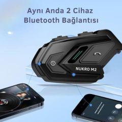 Nukrotech Nukro M2 Profesyonel Kask İnterkom Siyah