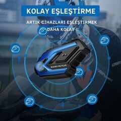 Nukrotech Nukro M2 Profesyonel Kask İnterkom Mavi