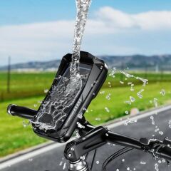 Nukrotech M30 Suya Dayanaklı Ayna Ve Gidon Bağlantılı Telefon Tutucu Ve Aksesuar Çantası