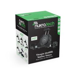 Nukrotech M27 Titreşim Modüllü Mafsallı Gidon Bağlantılı Telefon Tutucu