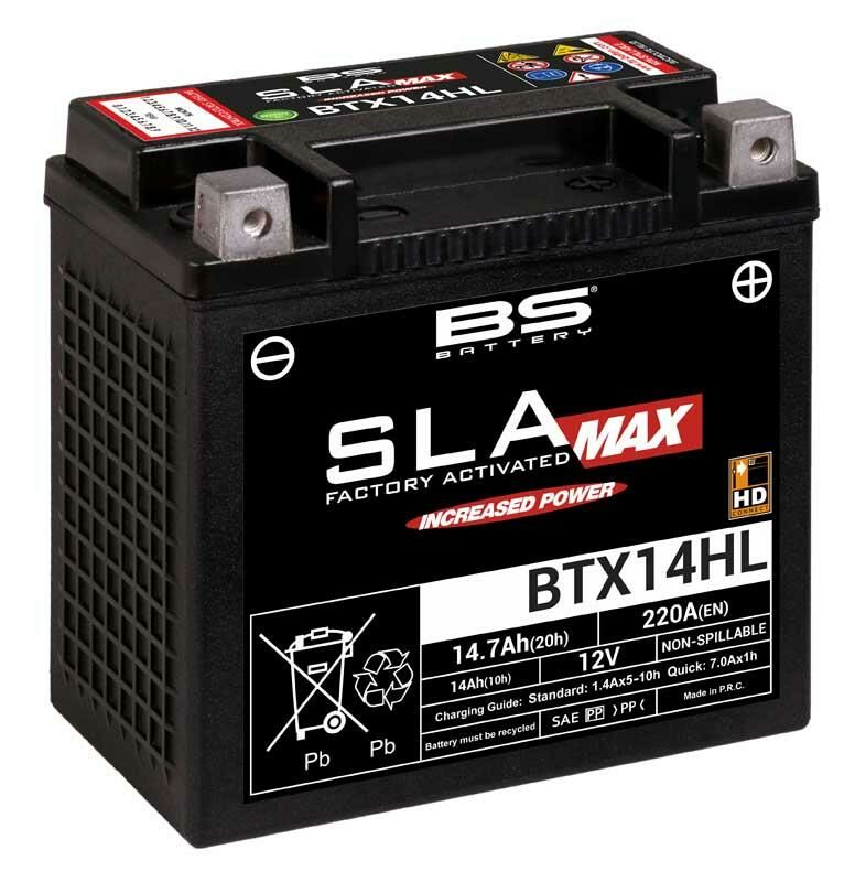 Harley Davidson XL1200 T Superlow Bs Battery BTX14HL SLA MAX Motosiklet Aküsü