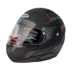 Iron Güneş Vizörlü Çene Açılır Mat Kask Turuncu