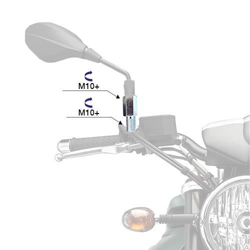 Mg Moto +10+10 Metal Ayna Adaptörü