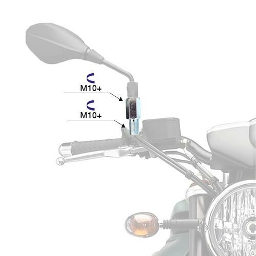 Mg Moto +10+10 Metal Ayna Adaptörü