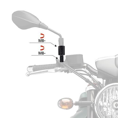 Mg Moto -8-8 Siyah Ayna Adaptörü