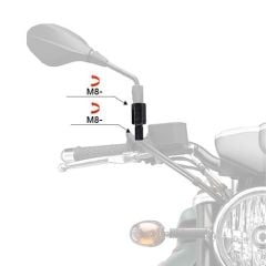 Mg Moto -8-8 Siyah Ayna Adaptörü