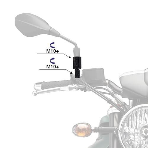 Mg Moto +10+10 Siyah Ayna Adaptörü