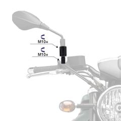 Mg Moto +10+10 Siyah Ayna Adaptörü