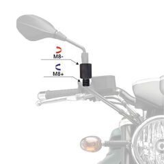 Mg Moto -8+8 Siyah Ayna Adaptörü
