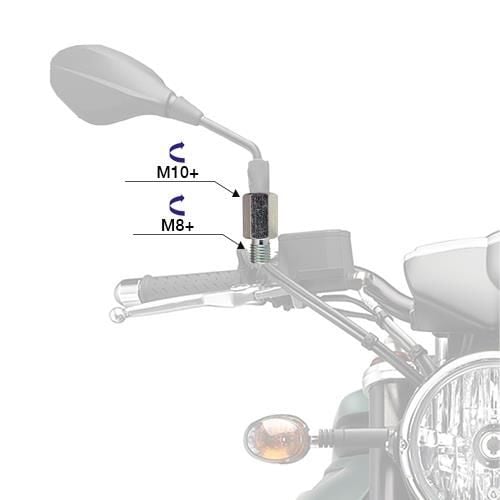Mg Moto +10+8 Krom Ayna Adaptörü