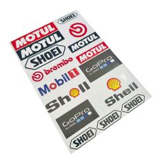 Motogaj Karışık Marka Desenli 16 Parça A4 Sticker Seti