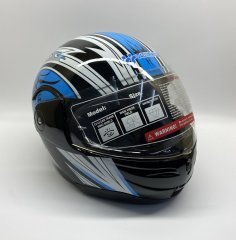 BLD Boyunluklu Çene Açılır Kask Siyah-Mavi