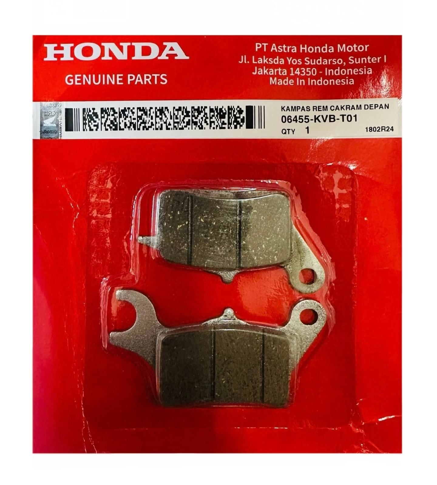 Honda Dio 110 Ön Fren Balatası Orjinal 2023-2025 (06455-KVB-T01)