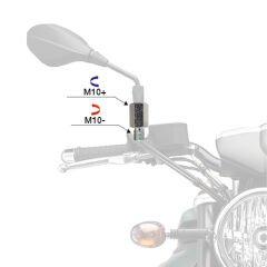 Motogaj +10 -10 Ayna Uzatma Adaptörü