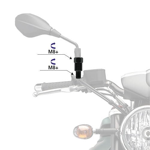 Honda Spacy 110 +8 +8 Ayna Uzatma Adaptörü Siyah