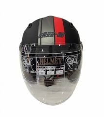 Free-M Fr-601 Kırmızı Dizayn Yarım Kask