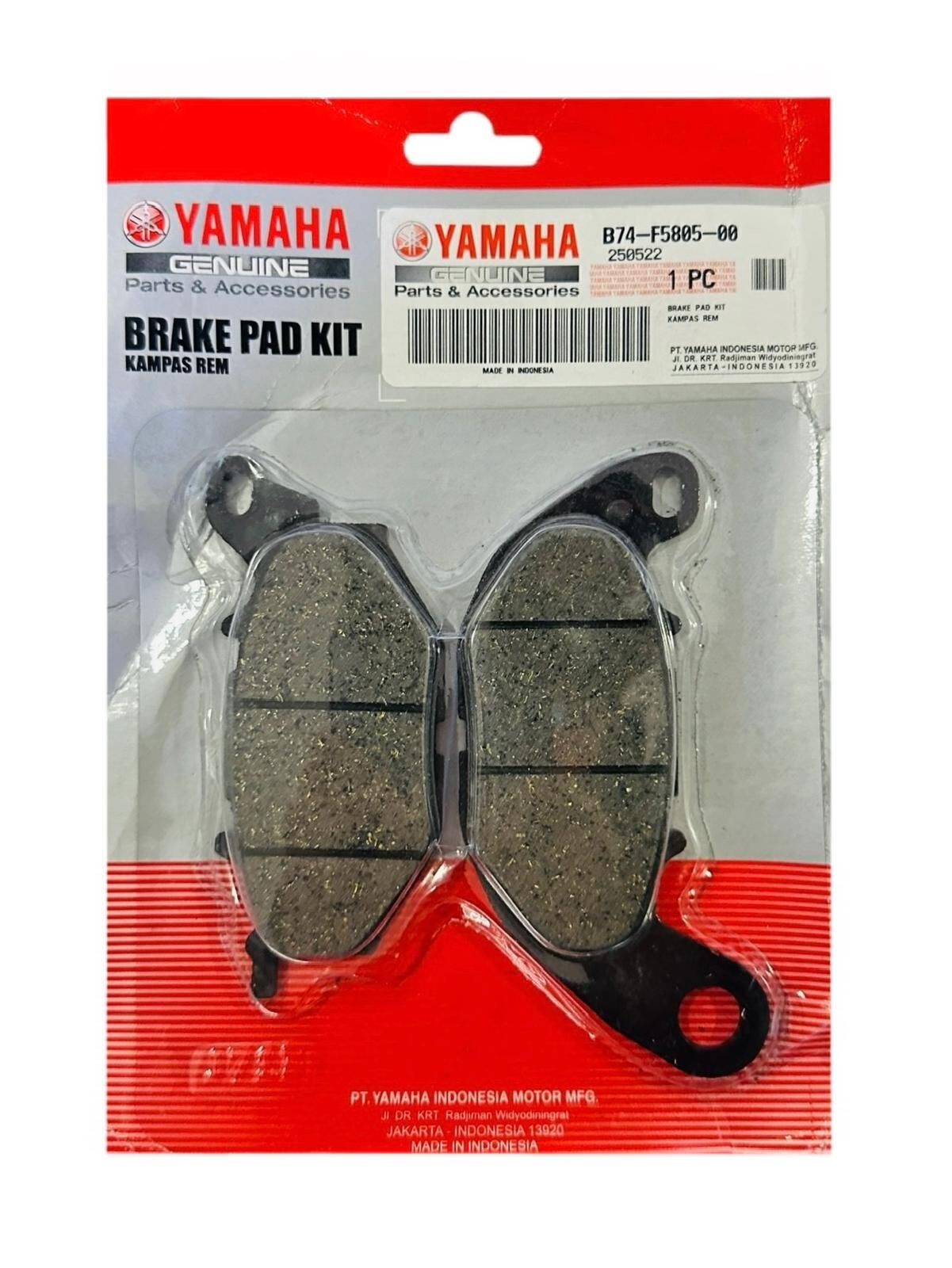 Yamaha Xmax 250 Ön Fren Balatası Orjinal 2018-2022 (B74-F5805-00)