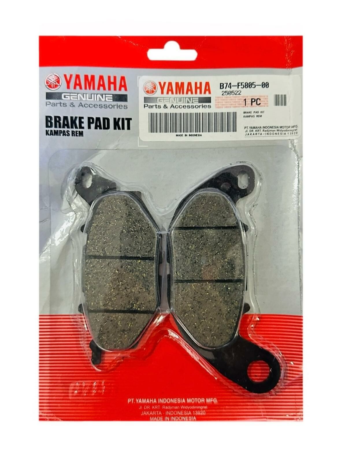 Yamaha Xmax 250 Ön Fren Balatası Orjinal 2018-2022 (B74-F5805-00)