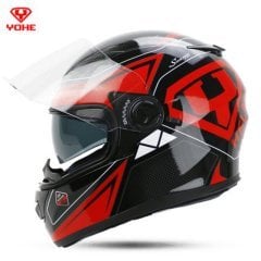 Yohe Y-970 Life Red-Black Full Face Kask
