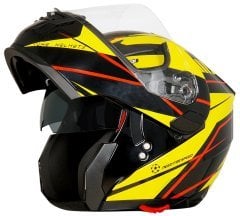 Yohe Y-958 Energy Yellow Çene Açılır Kask