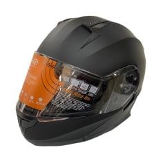 Vinz 162 Güneş Vizörlü Çene Açılır Kask Mat Siyah