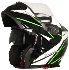 Yohe Y-958 Energy Green Çene Açılır Kask
