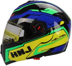 Free-M Fr-961 Black-Green Çene Açılır Kask