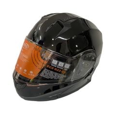Vinz 162 Güneş Vizörlü Çene Açılır Kask Parlak Siyah