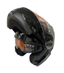Vinz 162 Güneş Vizörlü Çene Açılır Kask Parlak Siyah