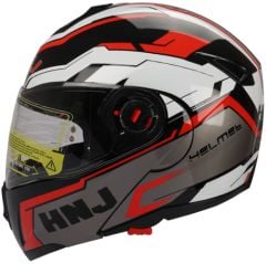 Free-M Fr-961 Black-Red Çene Açılır Kask