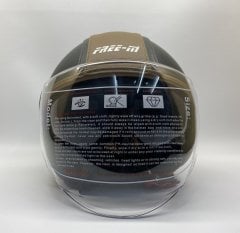 Free-M Fr-612 Brown-Black Leather Açık Kask