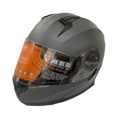 Vınz 162 Güneş Vizörlü Çene Açılır Kask Mat Gri