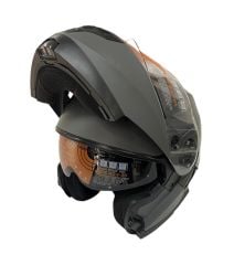 Vınz 162 Güneş Vizörlü Çene Açılır Kask Mat Gri