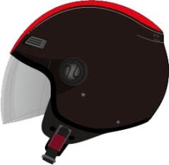 MTS M-809-A Black Graphic Açık Kask