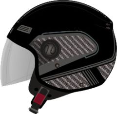 MTS M-809-A Gray Graphic Açık Kask