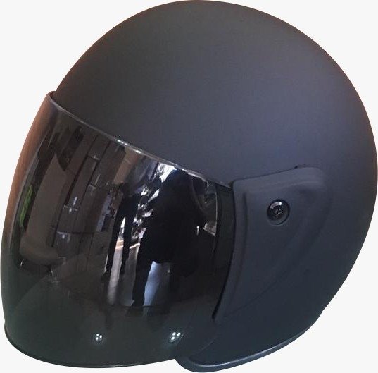 C.N. C-009 Mat Black Açık Kask